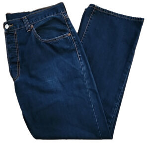 Levi's Blue 501 Button-Fly Denim Straight Leg Jeans